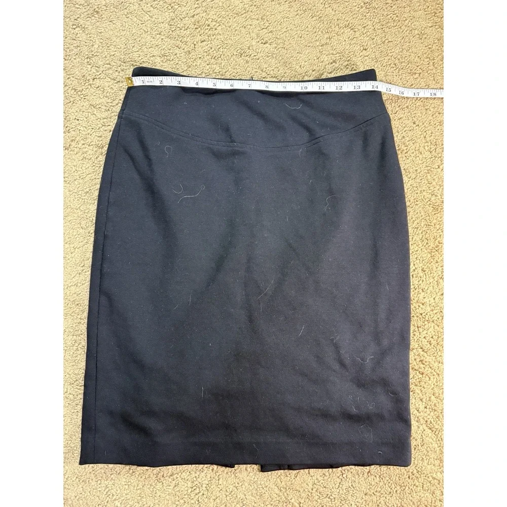 Michael Kors Pencil‎ Skirt Women 4 Black Midi Stretch Lined Office